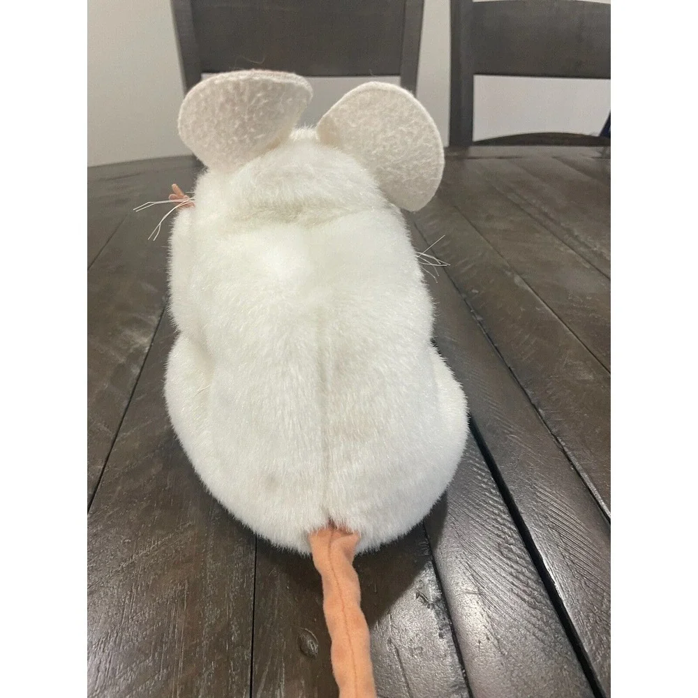 Folkmanis‎ Folk Tails White Mouse Rat Plush Hand Puppet Doll Long Tail  7